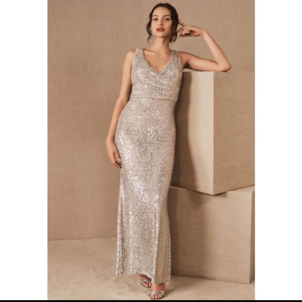 BHLDN Surrey Silver Sequin Dress 0 - SOLD OUT!